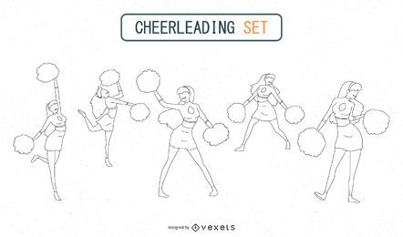cheerleaders silhouettes