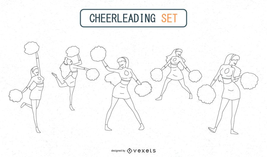 cheerleaders silhouettes cheerleaders silhouettes