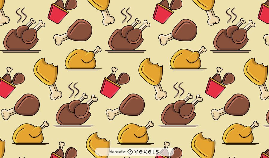 Chicken Food Pattern Chicken Food Pattern