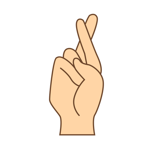 Handfinger r Buchstabe r flach PNG-Design