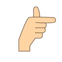 Hand finger t letter t flat PNG Design
