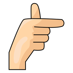 Handfinger t Buchstabe t Illustration PNG-Design