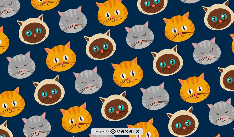 Padrão de gatos bonitos Padrão de gatos bonitos