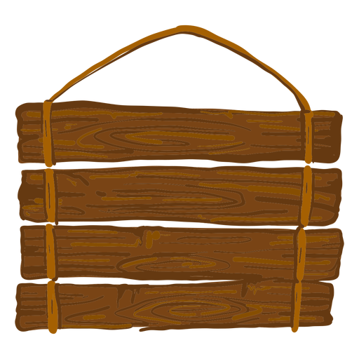 Hängendes Holzschild PNG-Design