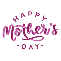 Feliz día de la madre texto en inglés pegatina Diseño PNG