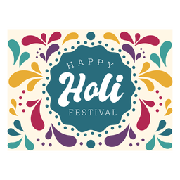 Happy holi festival lettering PNG Design
