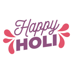 Happy holi lettering Transparent PNG