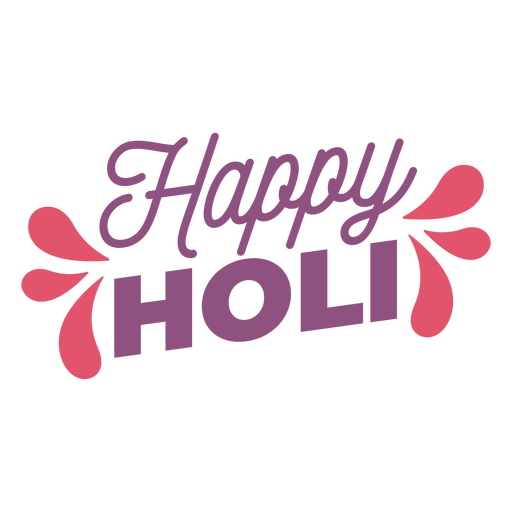 Happy holi lettering PNG Design
