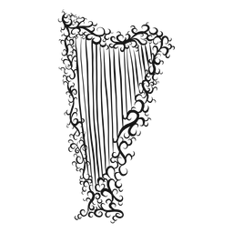 Redemoinho de instrumento musical de harpa Desenho PNG