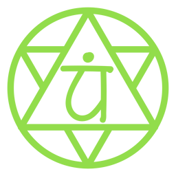 Heart chakra line icon PNG Design