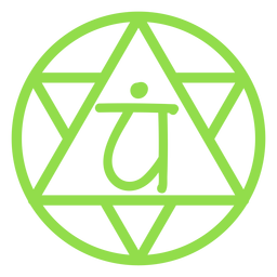 Icono de línea de chakra del corazón Diseño PNG