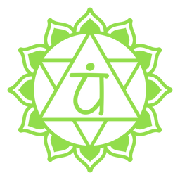 Símbolo del chakra del corazón Diseño PNG