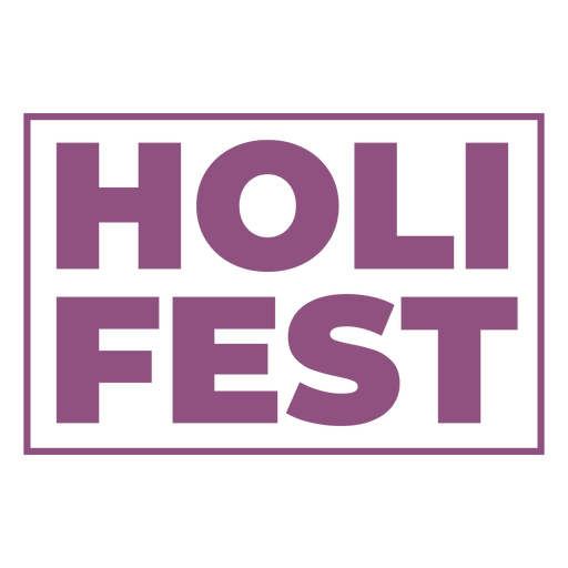 Holi Fest Schriftzug PNG-Design