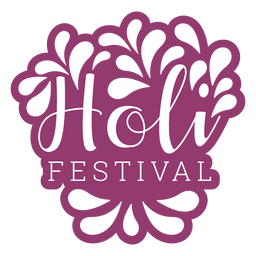 Holi festival lettering Transparent PNG