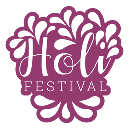 Letras do festival de Holi Desenho PNG