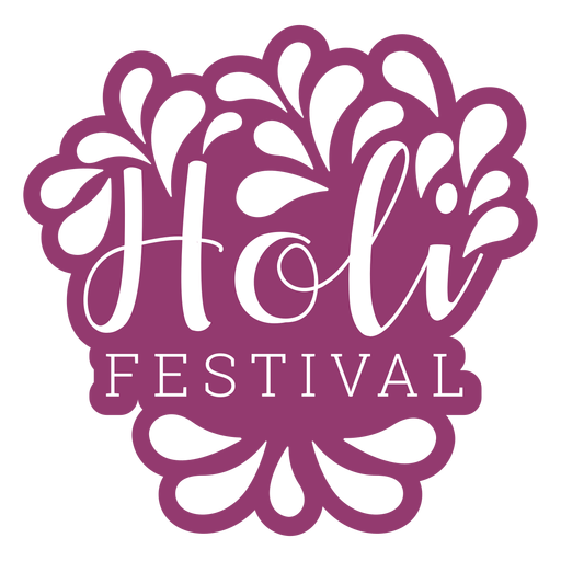 Holi Festival-Schriftzug PNG-Design