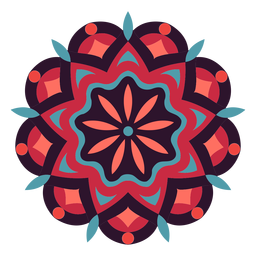 Holi festival mandala symbol PNG Design