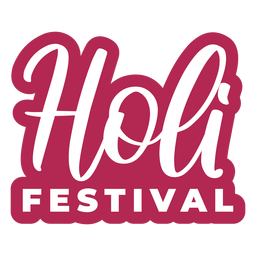 Holi festival sticker lettering PNG Design Transparent PNG