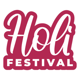 Letras de adesivo festival Holi Desenho PNG