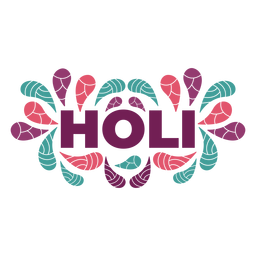 Holi lettering PNG Design Transparent PNG