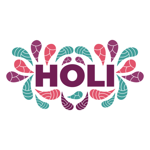 Holi lettering PNG Design