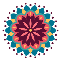 Holi mandala PNG Design
