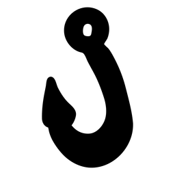 Hook hole silhouette PNG Design