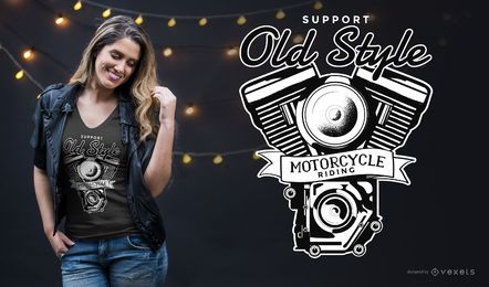 Old Motorcycle Riding T-Shirt Design