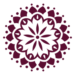 Indian holi festival mandala icon PNG Design