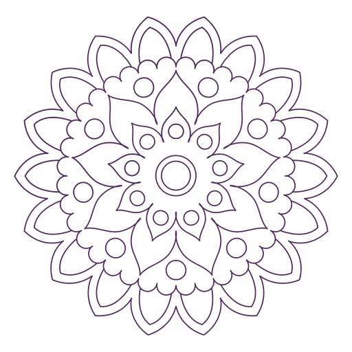 Mandala de holi indiano Desenho PNG