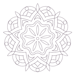 Indian holi mandala outline PNG Design