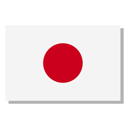 Icono de idioma de la bandera de Japón Diseño PNG