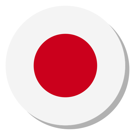 Japan flag language icon circle PNG Design