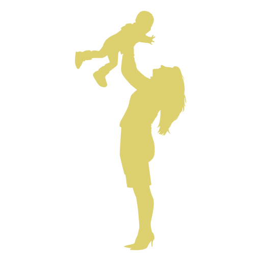 Kid  Child mother silhouette PNG Design