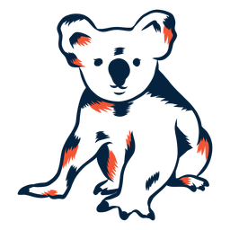 Koala bear duotone PNG Design