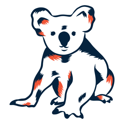 Urso coala duotônico Desenho PNG