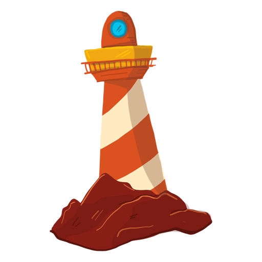 Lighthouse searchlight floodlight tower illustration