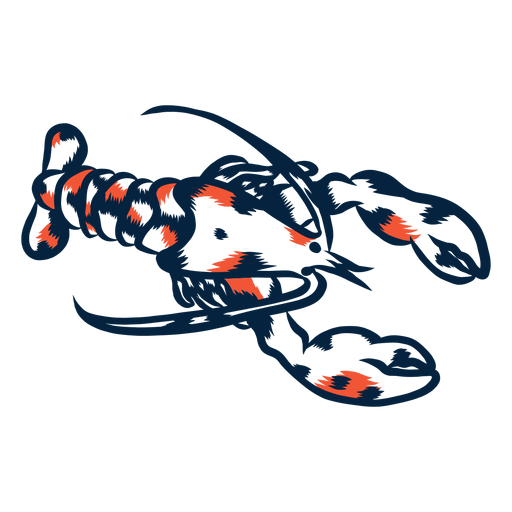Duotone de vista superior de lagosta Desenho PNG