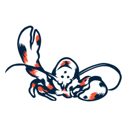 Langosta agitando duotono Diseño PNG