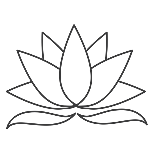 Lotus leaf stroke PNG Design