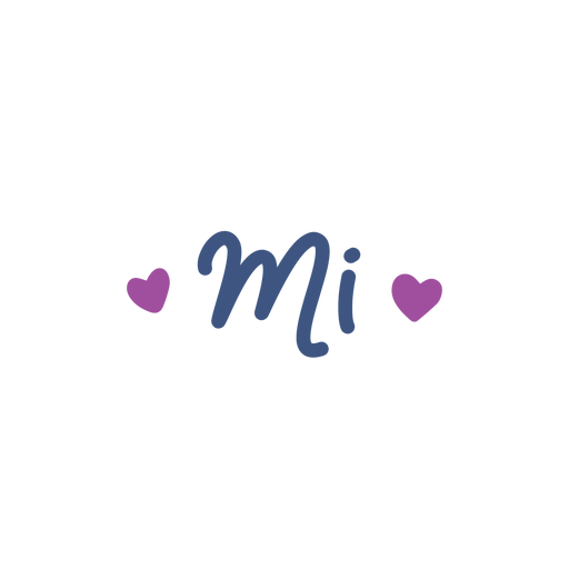 Mi spanish heart text sticker PNG Design
