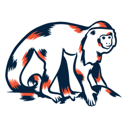 Macaco caminhando duotônico Desenho PNG