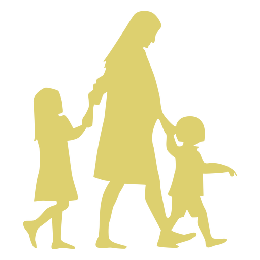 Mother daughter pregnancy son child kid silhouette ...