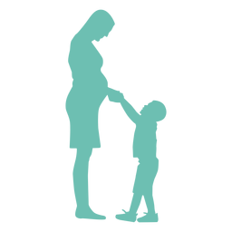 Madre embarazo hijo niño niño silueta Diseño PNG