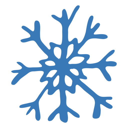 Pattern crystal snowflake sticker PNG Design