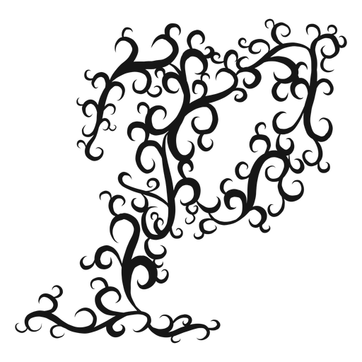 Piano musical symbol swirl PNG Design
