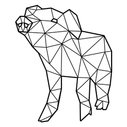 Porco olhando poligonal Desenho PNG