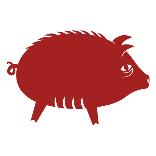 Pig snout chinese astrology silhouette PNG Design