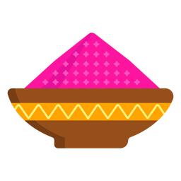 Plate bowl pattern porridge powder flat PNG Design