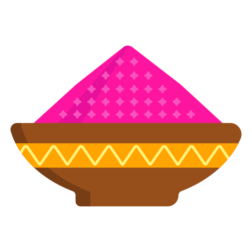 Plato tazón patrón papilla en polvo plano Diseño PNG